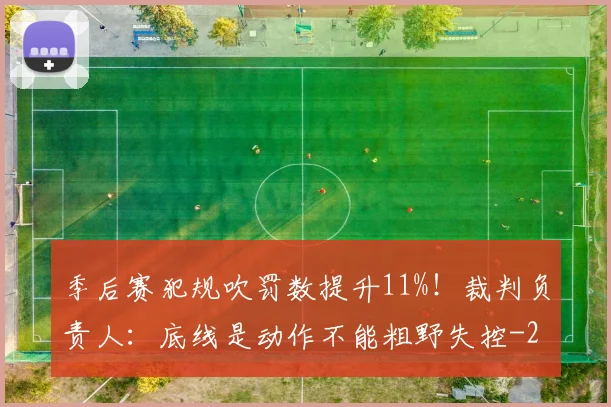 季后赛犯规吹罚数提升11%！裁判负责人：底线是动作不能粗野失控