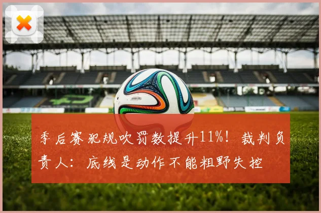 季后赛犯规吹罚数提升11%！裁判负责人：底线是动作不能粗野失控